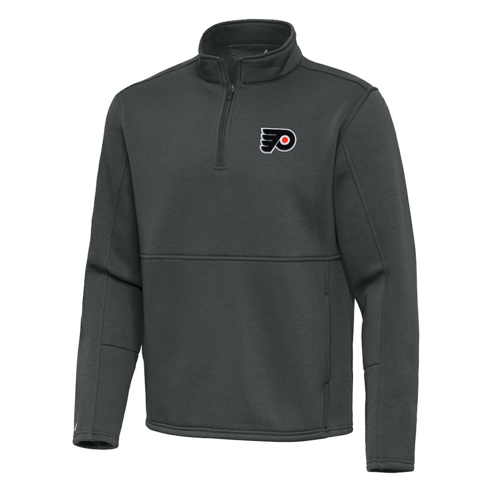 Philadelphia Flyers Antigua Twist Quarter-Zip Pullover Jacket - Pewter | US 202264774
