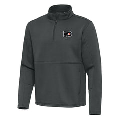Philadelphia Flyers Antigua Twist Quarter-Zip Pullover Jacket - Pewter | US 202264774