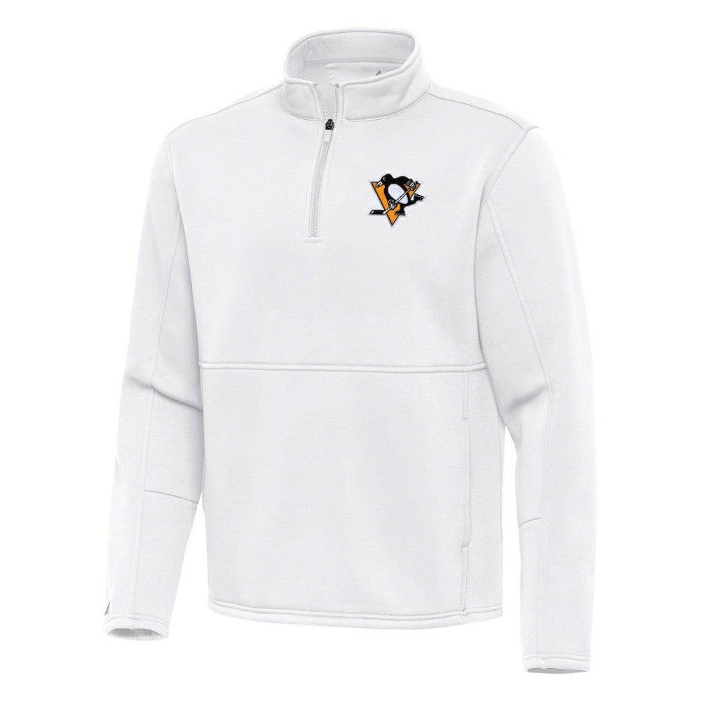Pittsburgh Penguins Antigua Twist Quarter-Zip Pullover Jacket - White | US 202264776