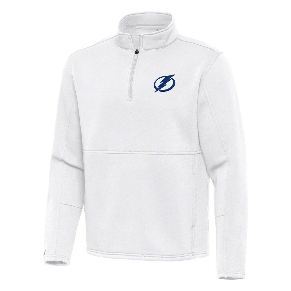 Tampa Bay Lightning Antigua Twist Quarter-Zip Pullover Jacket - White | US 202264790