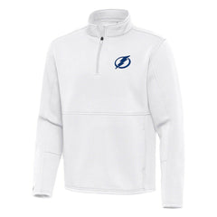 Tampa Bay Lightning Antigua Twist Quarter-Zip Pullover Jacket - White | US 202264790