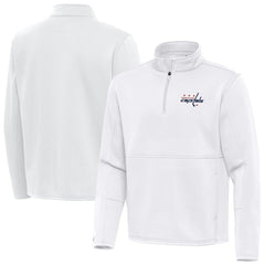 Washington Capitals Antigua Twist Quarter-Zip Pullover Jacket - White | US 202264795