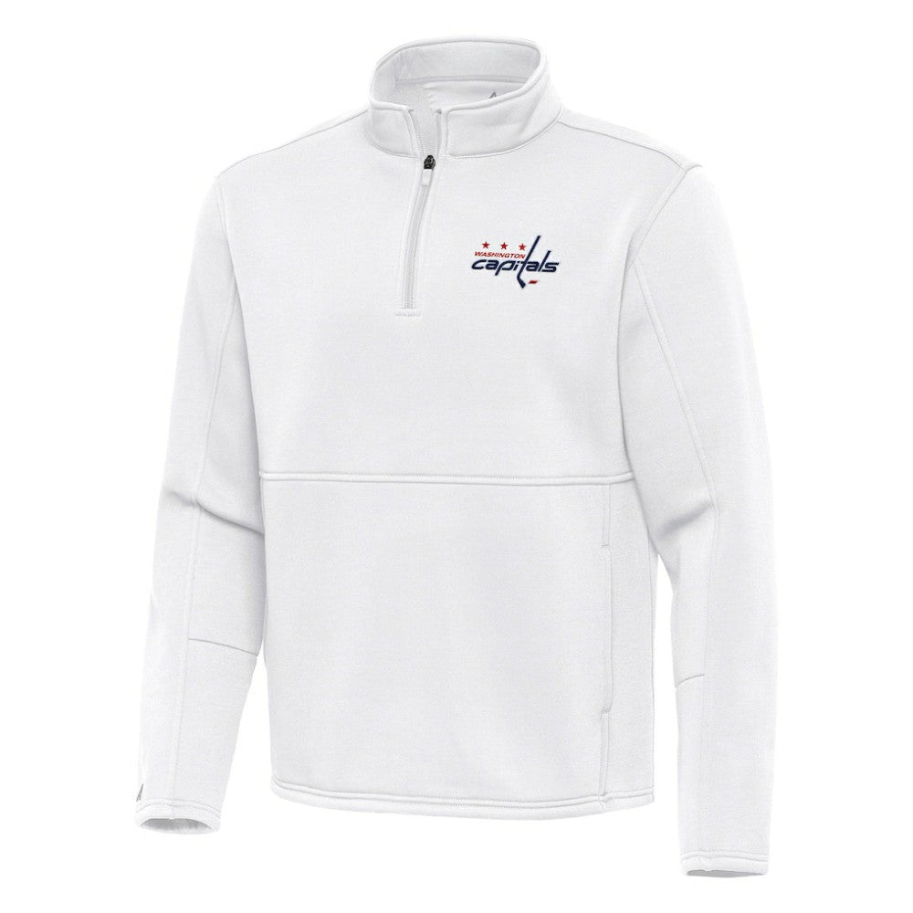 Washington Capitals Antigua Twist Quarter-Zip Pullover Jacket - White | US 202264795