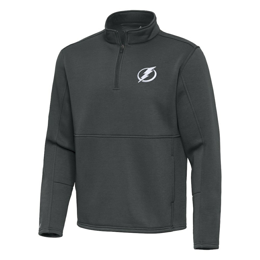 Tampa Bay Lightning Antigua Twist Quarter-Zip Pullover Jacket - Pewter | US 202264796