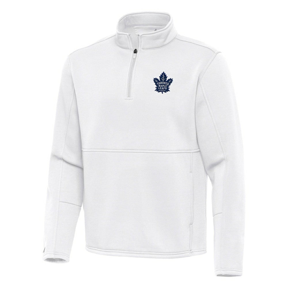Toronto Maple Leafs Antigua Twist Quarter-Zip Pullover Jacket - White | US 202264800
