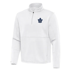 Toronto Maple Leafs Antigua Twist Quarter-Zip Pullover Jacket - White | US 202264800