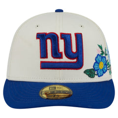 New York Giants New Era Tonal Floral 59FIFTY Fitted Hat - Cream/Royal Hats