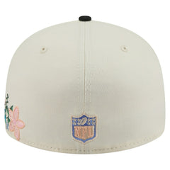 Pittsburgh Steelers New Era Tonal Floral 59FIFTY Fitted Hat - Cream/Black Hats