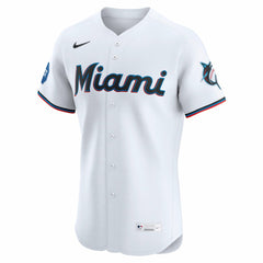 Miami Marlins Nike Home Elite Jersey - White Jerseys