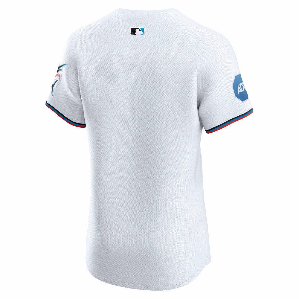 Miami Marlins Nike Home Elite Jersey - White Jerseys