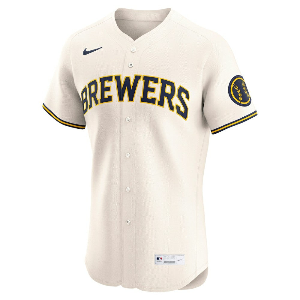 Milwaukee Brewers Nike Home Elite Jersey - Cream Jerseys