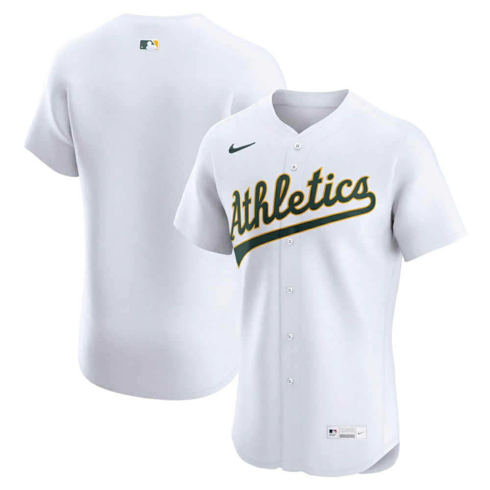 Athletics Nike Home  Elite Jersey - White Jerseys