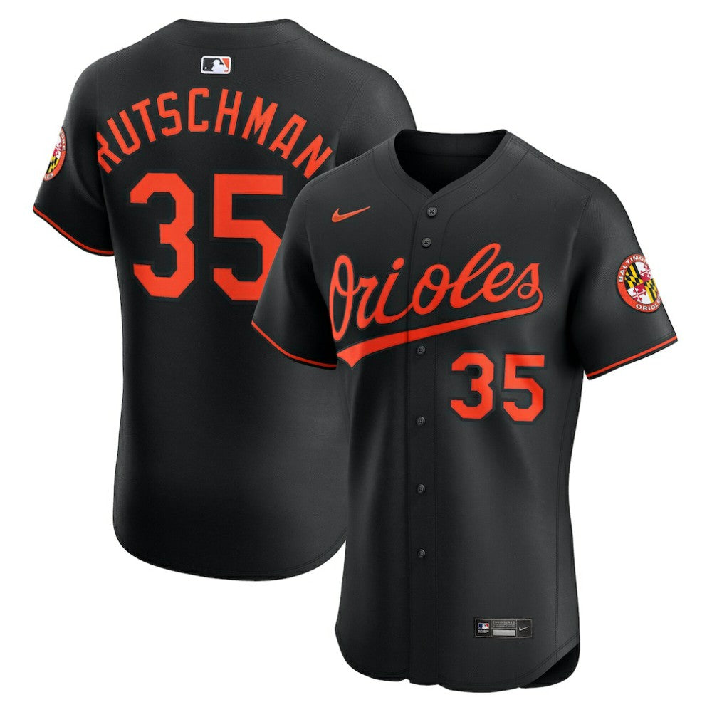 Adley Rutschman Baltimore Orioles Nike Alternate Elite Jersey - Black Jerseys