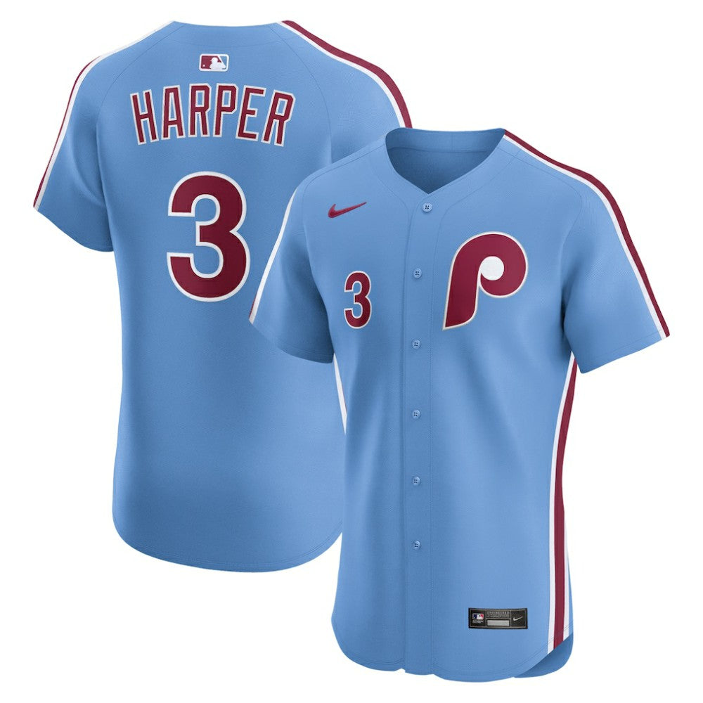 Bryce Harper Philadelphia Phillies Nike Alternate Elite Jersey - Light Blue Jerseys