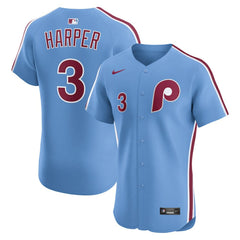 Bryce Harper Philadelphia Phillies Nike Alternate Elite Jersey - Light Blue Jerseys