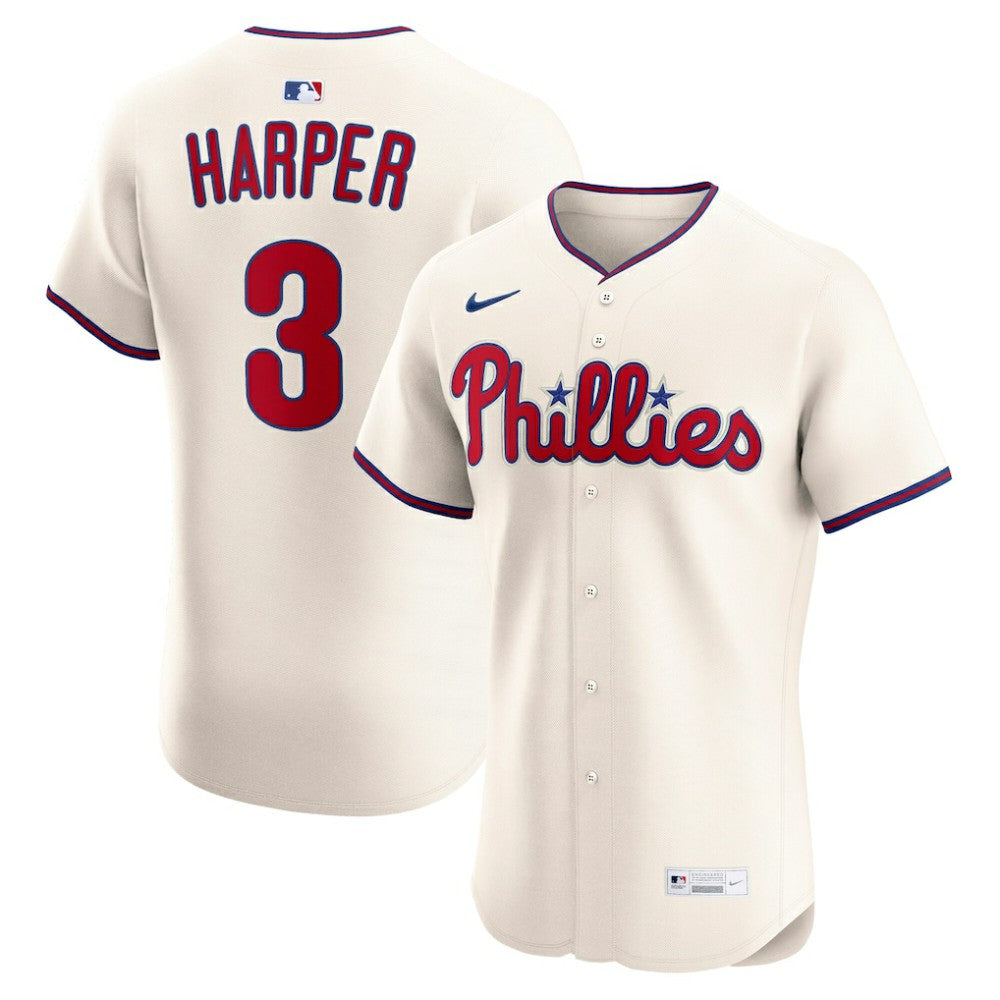 Bryce Harper Philadelphia Phillies Nike Alternate 2 Elite Jersey - Cream Jerseys