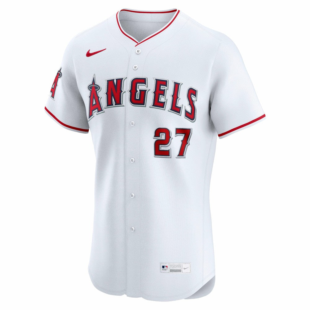 Mike Trout Los Angeles Angels Nike Home ElitePlayer  Jersey - White Jerseys