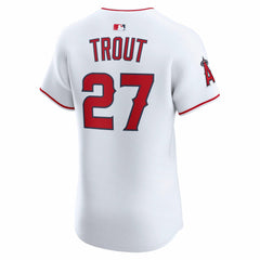 Mike Trout Los Angeles Angels Nike Home ElitePlayer  Jersey - White Jerseys
