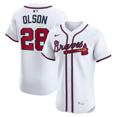 Matt Olson Atlanta Braves Nike Home Elite Player Jersey - White Jerseys