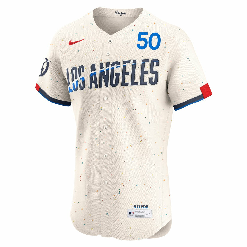 Mookie Betts Los Angeles Dodgers Nike City Connect Elite Jersey - Cream Jerseys