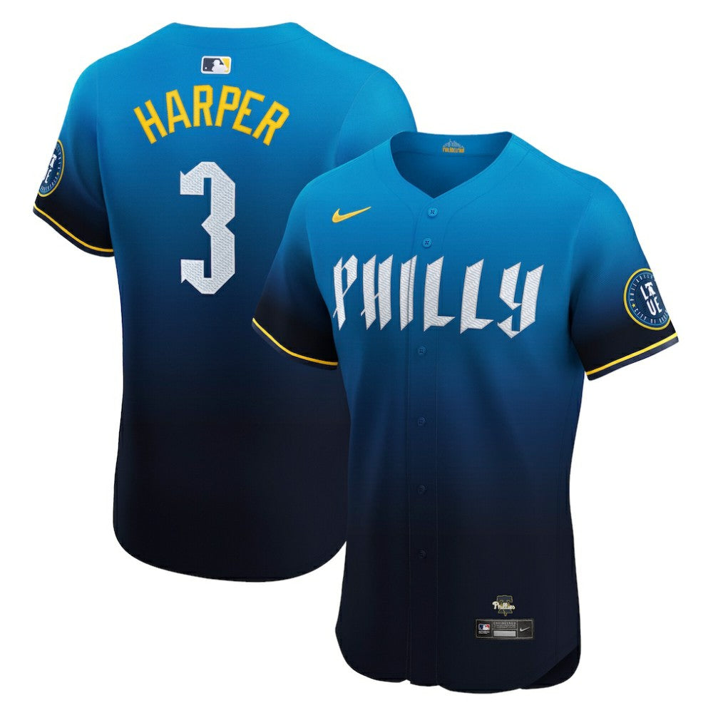 Bryce Harper Philadelphia Phillies Nike City Connect Elite Jersey - Navy Jerseys
