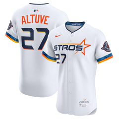 Jose Altuve Houston Astros Nike 2025 City Connect Elite Player Jersey - White Jerseys