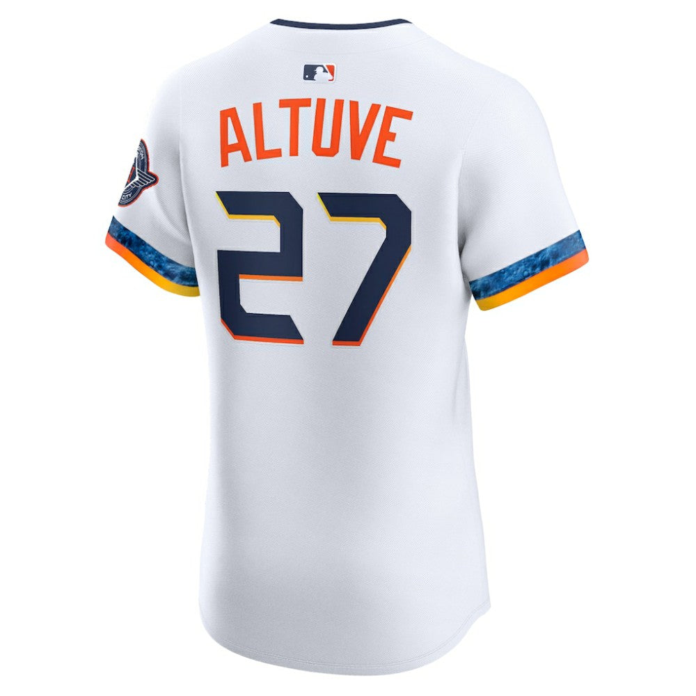 Jose Altuve Houston Astros Nike 2025 City Connect Elite Player Jersey - White Jerseys