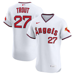 Mike Trout Los Angeles Angels Nike Alternate 2 Elite Jersey - White Jerseys