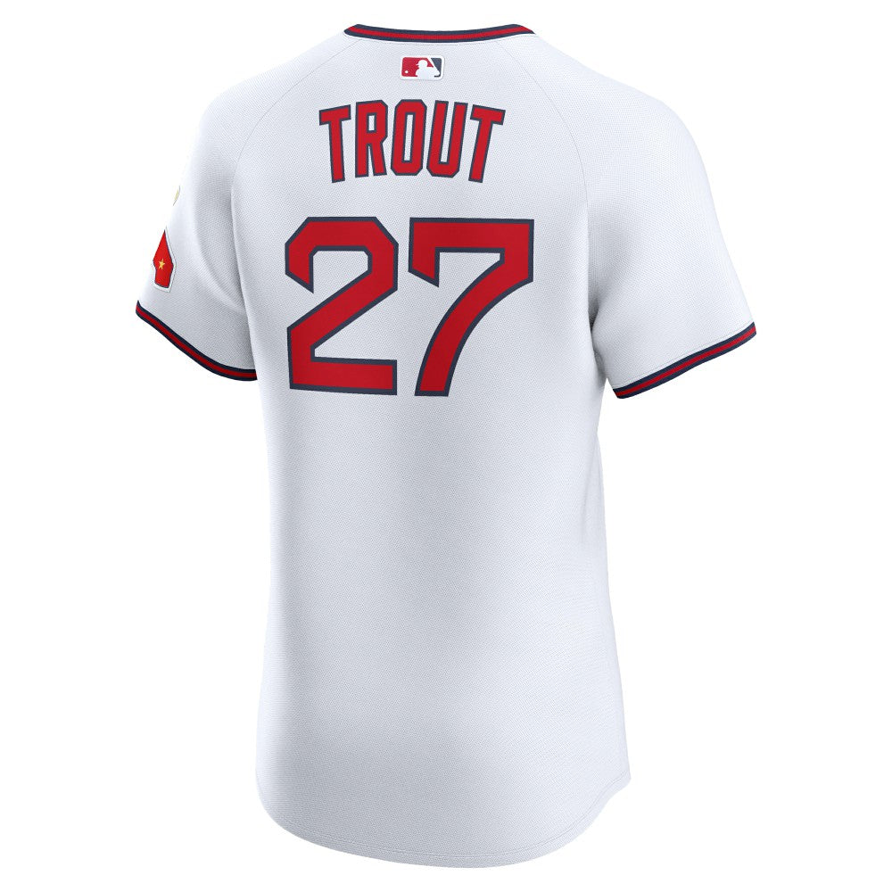 Mike Trout Los Angeles Angels Nike Alternate 2 Elite Jersey - White Jerseys