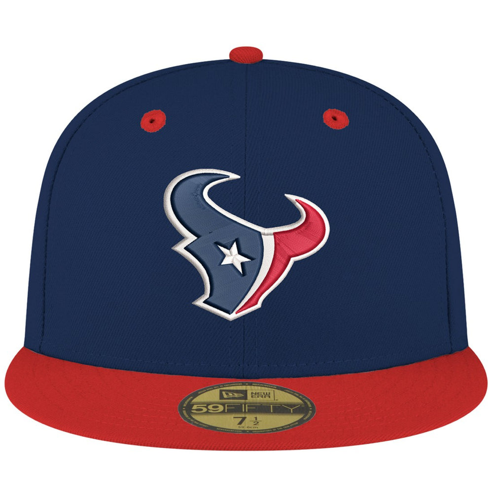 Houston Texans New Era Flipside Two-Tone 59FIFTY Fitted Hat - Navy/Red Hats