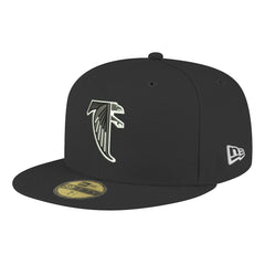 Atlanta Falcons New Era Omaha Throwback 59FIFTY Fitted Hat - Black Hats