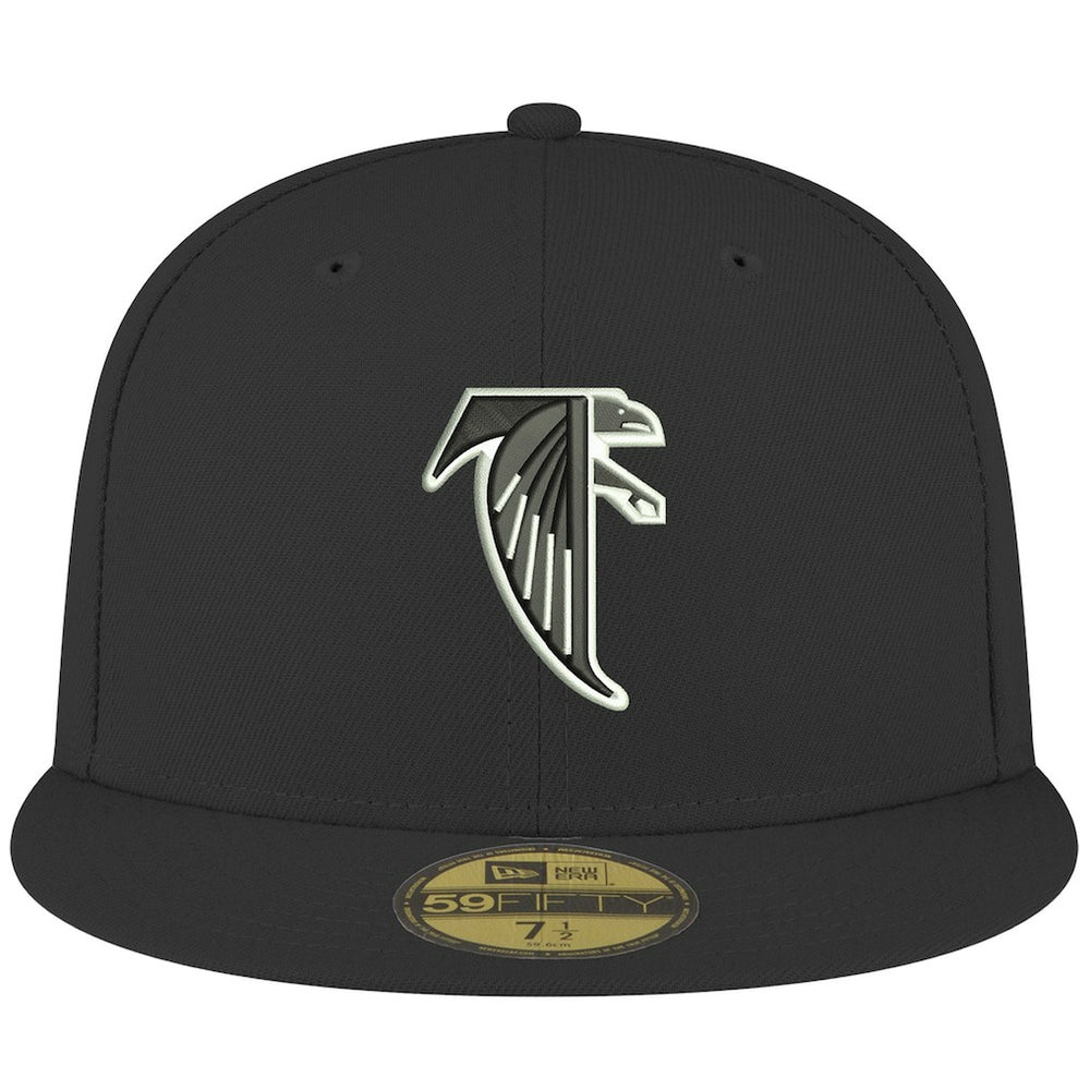 Atlanta Falcons New Era Omaha Throwback 59FIFTY Fitted Hat - Black Hats