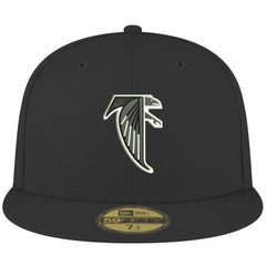 Atlanta Falcons New Era Omaha Throwback 59FIFTY Fitted Hat - Black Hats