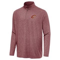 Cleveland Cavaliers Antigua Hunk Quarter-Zip Top Heather Wine