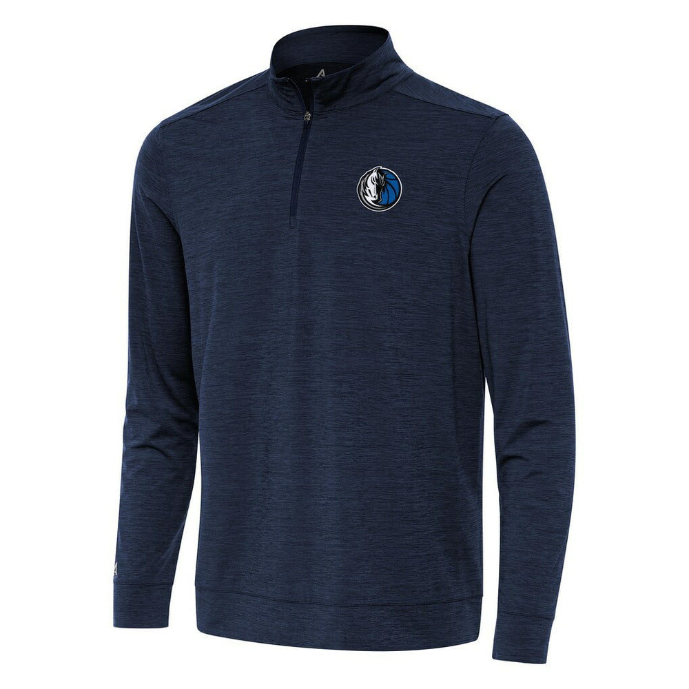 Dallas Mavericks Antigua Bright Quarter-Zip Top Heather Navy