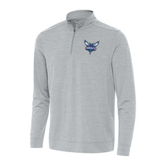 Charlotte Hornets Antigua Bright Quarter-Zip Top Heather Gray