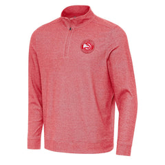 Atlanta Hawks Antigua Subtle Quarter-Zip Sweatshirt Heather Red outlet