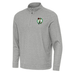 Boston Celtics Antigua Subtle Quarter-Zip Sweatshirt Heather Gray outlet