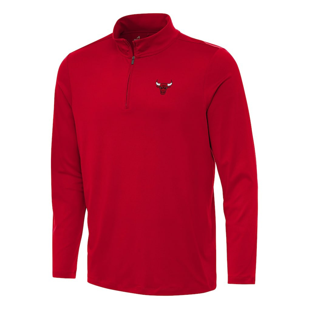 Chicago Bulls Antigua Reprocess Quarter-Zip Top Red outlet