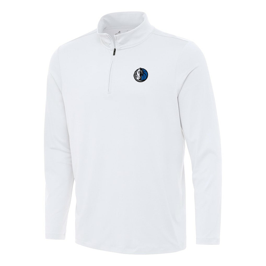 Dallas Mavericks Antigua Reprocess Quarter-Zip Top White
