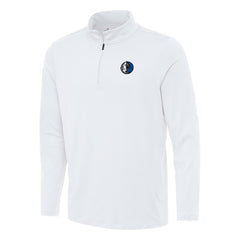 Dallas Mavericks Antigua Reprocess Quarter-Zip Top White
