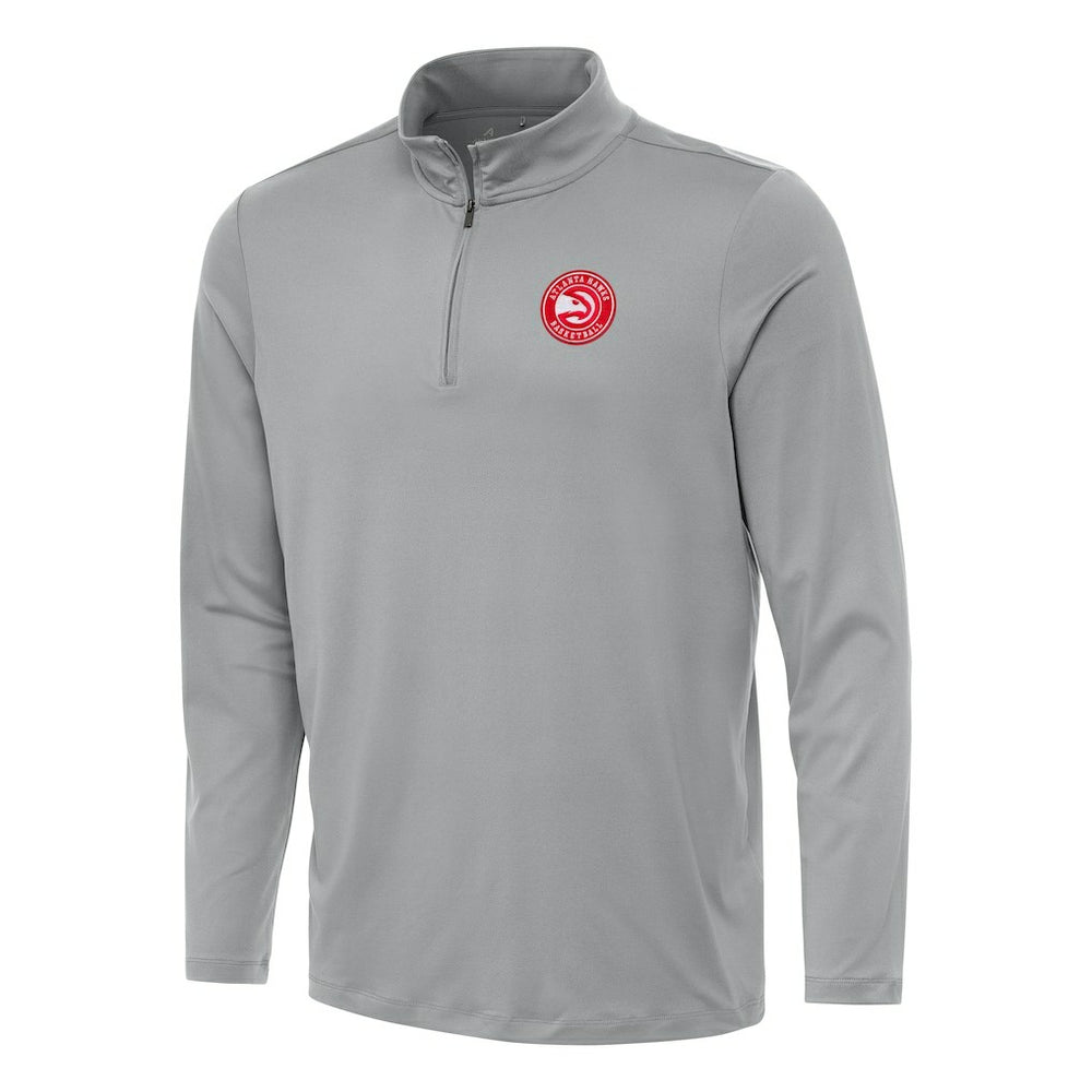 Atlanta Hawks Antigua Reprocess Quarter-Zip Top Gray