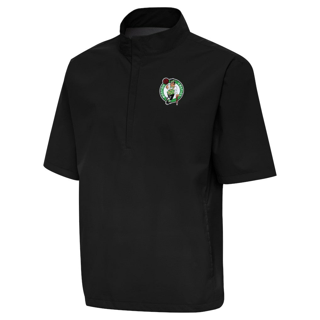 Boston Celtics Antigua Brisk Quarter-Zip Windbreaker Black