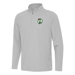 Boston Celtics Antigua Twine Quarter-Zip Top Gray