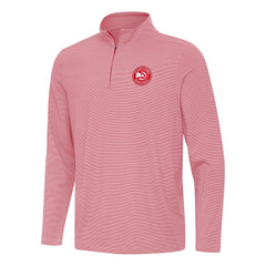 Atlanta Hawks Antigua Twine Quarter-Zip Top Red