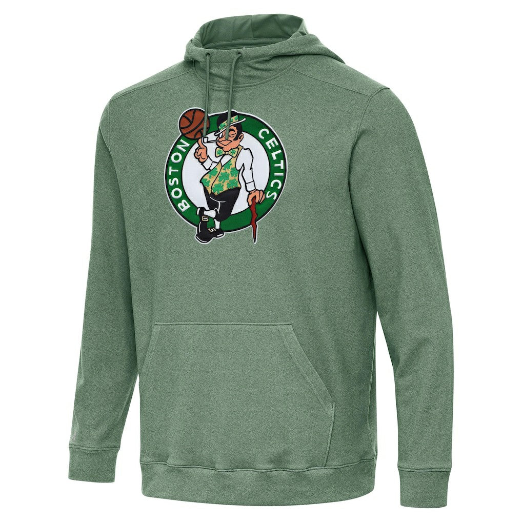 Boston Celtics Antigua Cloud Pullover Hoodie Heather Green