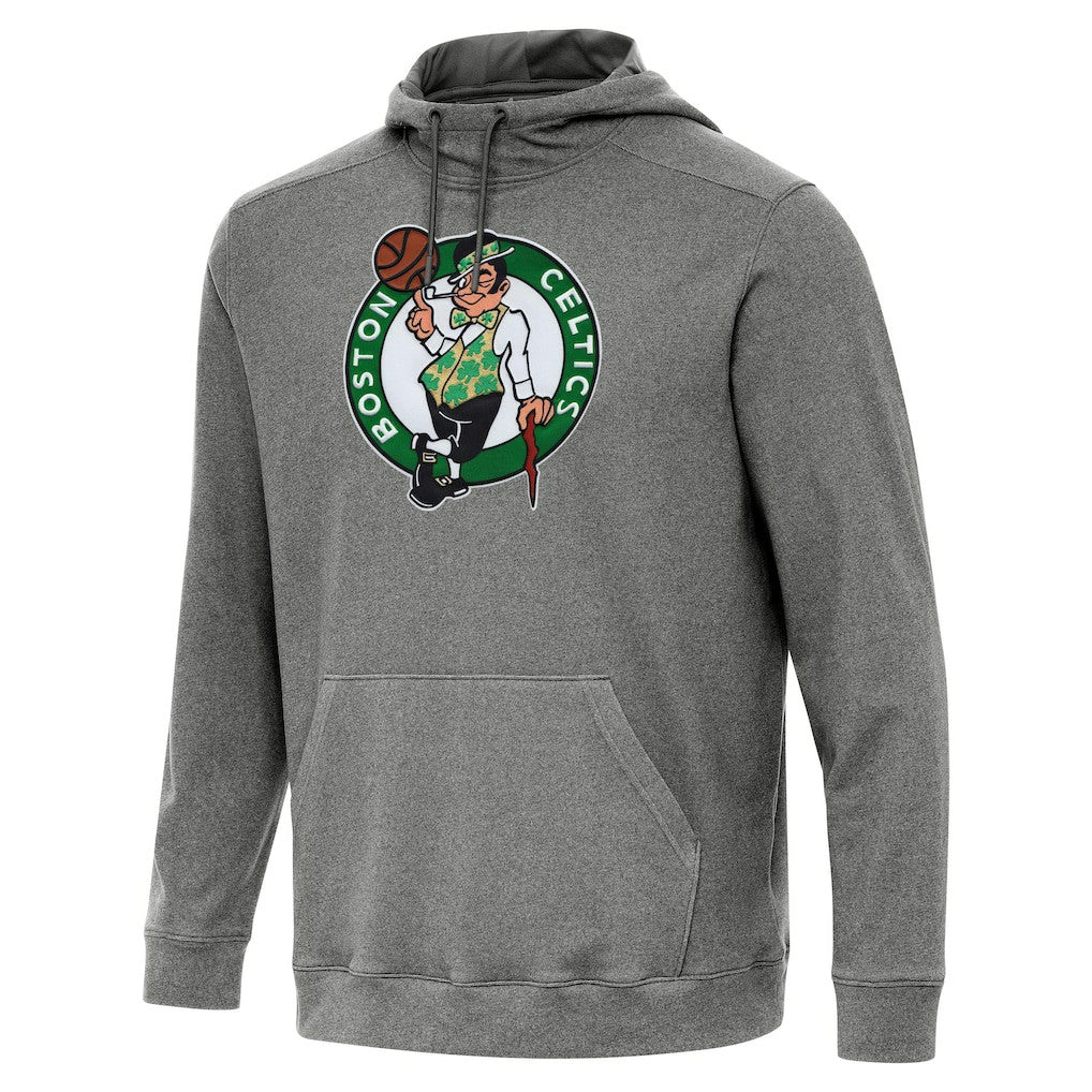 Boston Celtics Antigua Cloud Pullover Hoodie Heather Black
