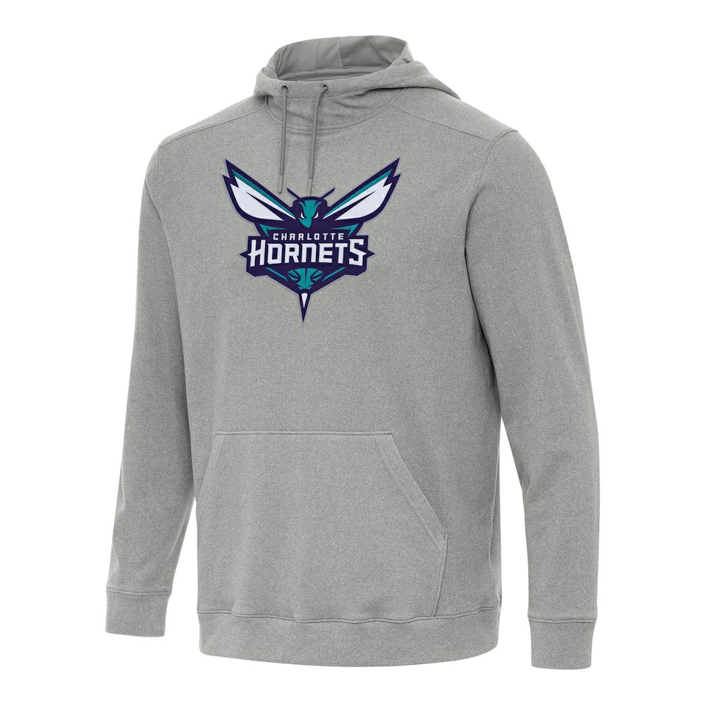 Charlotte Hornets Antigua Cloud Pullover Hoodie Heather Gray