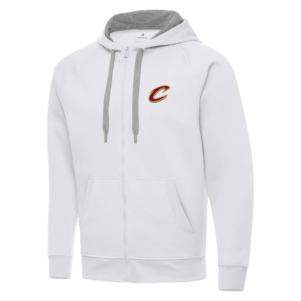 Cleveland Cavaliers Antigua Big & Tall Victory Full-Zip Hoodie Jacket White