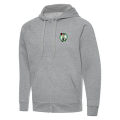 Boston Celtics Antigua Big & Tall Victory Full-Zip Hoodie Jacket Heather Gray